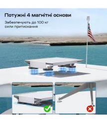 Кронштейн на магнітах E-NET SMM-02 White на дах автомобіля для Starlink Mini