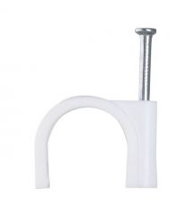 Скоба з цвяхом E-NET 5 мм біла, 100 штук