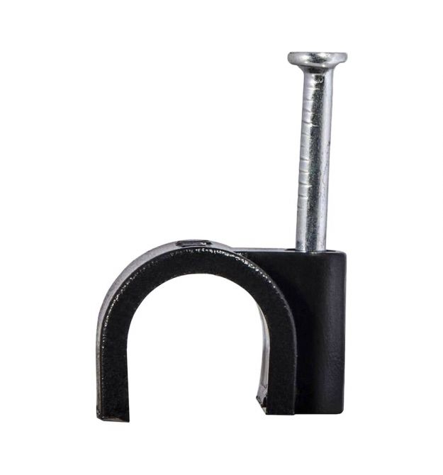 Скоба з цвяхом E-NET 6 мм чорна, 100 штук