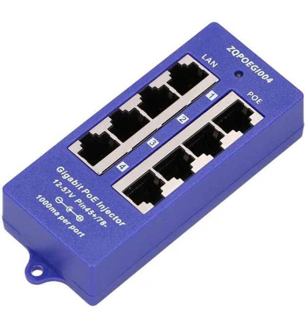 POE інжектор GPOE-4-B (4-порти, гігабіт)