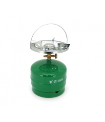 Газовий балон GL-5 2кг(5л), тиск 18BAR + пальник 20354, Green, Q4