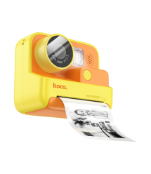 Дитячий фотоапарат HOCO DV200 з двома камерами та функцією миттєвого друку, підтримка microSD card, Orange - Yellow, Box