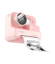 Дитячий фотоапарат HOCO DV200 з двома камерами та функцією миттєвого друку, підтримка microSD card, Pink, Box
