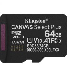 Карта памяти Kingston microSD64GB C10 UHS-I A1 V10 R100MB/s