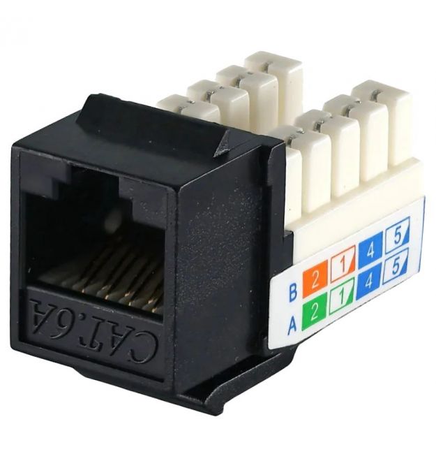 Модуль KeyStone RJ45 UTP, кат. 5e, 6, 6a, 110, Slim, W - 16.6 мм