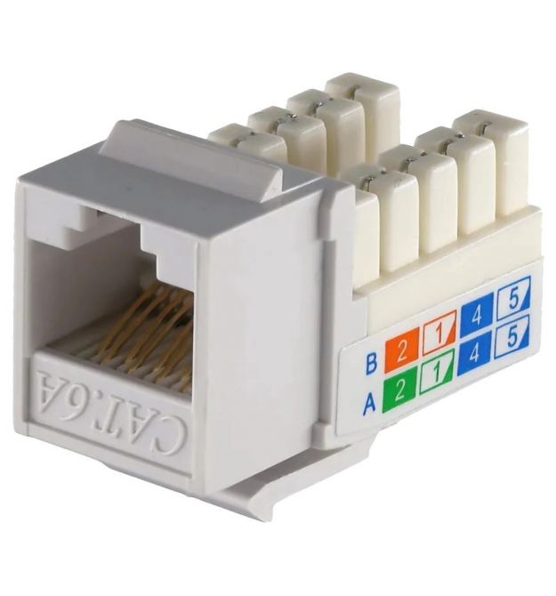 Модуль KeyStone RJ45 UTP, кат. 5e, 6, 6a, 110, Slim, W -16.6 мм