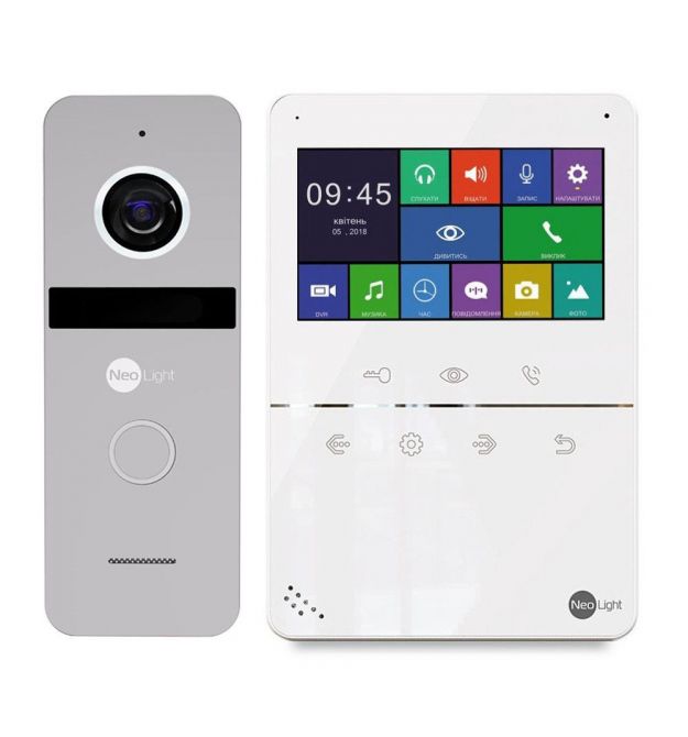 Комплект видеодомофона NeoLight TETTA+ и панель вызова SOLO Silver