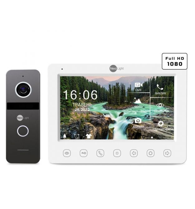 Комплект видеодомофона NeoLight KAPPA+ HD и панель вызова SOLO Graphite