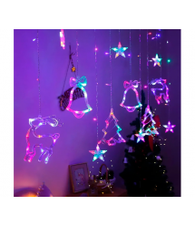 Гірлянди 12 фігур + 30LED, 1 режим, 3 * 1,5, прозора ізоляція, живлення від 220В, Mix Color, Box