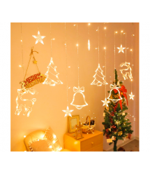 Гірлянди 12 фігур + 30LED, 1 режим, 3 * 1,5, прозора ізоляція, живлення від 220В, White Hot, Box