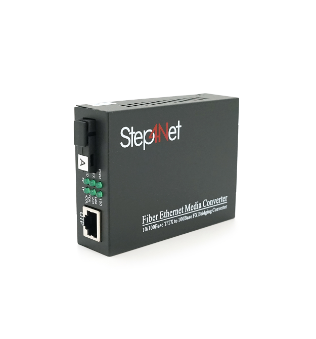 Медіаконвертер Step4Net MC-R-0,1-1SM-1310nm, 1310 WDM одноволоконний Full - Half duplex, SC 20km (0+70C), + блок живлення 5V 1A