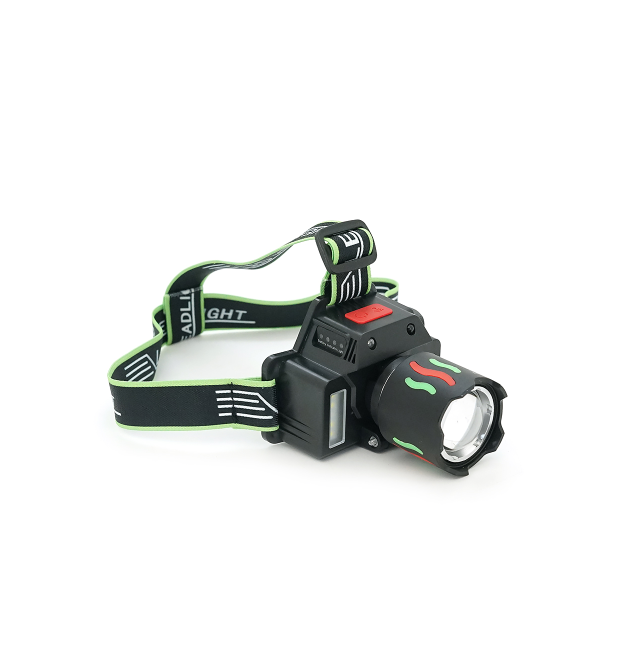 Налобний Ліхтарик Bailong BL-H36-TG, 3+3 реж., Zoom, корпус-алюміній, водостійкий, ударостійкий, вбудований акумулятор, USB кабе