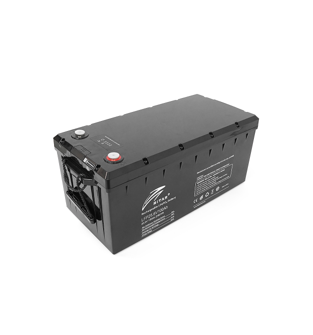 Акумуляторна батарея Ritar LiFePO4 25,6V 100Ah з Bluetooth, CAN - RS485, 2560Wh BMS100A@8S ( 522 х 240 х 219 (224) ), 25,5kg Q1