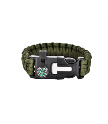 Браслет тактичний із паракорду 5в1. Green