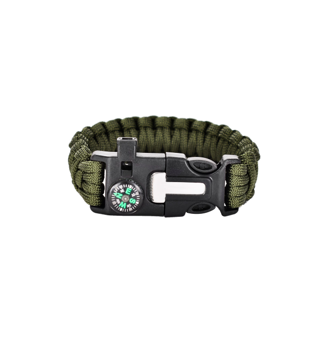 Браслет тактичний із паракорду 5в1. Green