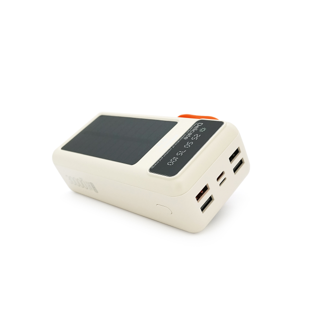 Powerbank ACL PW-141 30000mAh, Solar, 22.5W, Кабелю Type-C + Lighting, 0,680 kg, White, Box