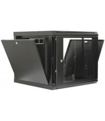 Шкаф 19" 9U 600x500x507мм акриловое стекло черное