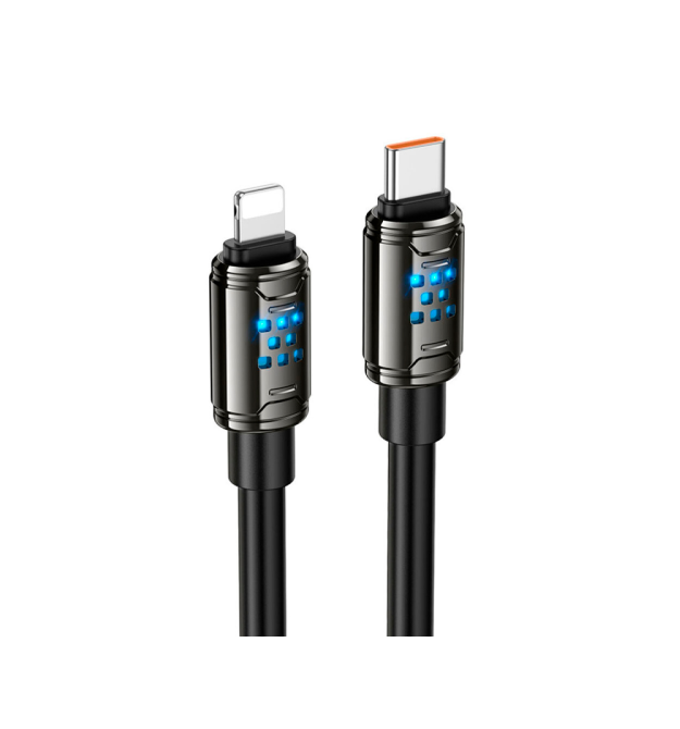 Кабель Hoco U143, Type-C-Lighting, 27W, довжина 1.2м, Black, BOX