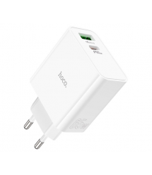 СЗУ HOCO C113A 110-240V, PD65W+Q3.0, USB+Type-C, White, Box