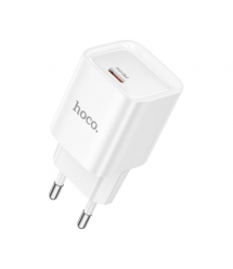 Набір СЗУ 110-240V HOCO C146A, 1xUSB-C, PD20W, White, Box