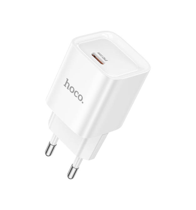 Набір СЗУ 110-240V HOCO C146A, 1xUSB-C, PD20W, White, Box