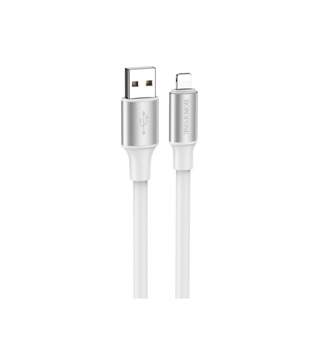 Кабель Borofone BX82, Lighting-USB, 2.4A, довжина 1м, White, BOX