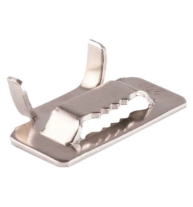 Скрепа для бандажной ленты 19мм (100 шт) из нержавеющей стали