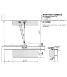 Доводчик дверей 200 кг RYOBI 4550 dark bronze