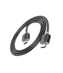 Кабель HOCO HDMI-HDMI 4Kx2K Ultra HD, 1m, v2,0, круглий Black, конектор Black, Blister