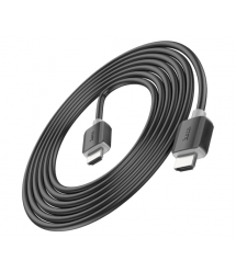 Кабель HOCO HDMI-HDMI 4Kx2K Ultra HD, 3m, v2,0, круглий Black, конектор Black, Blister