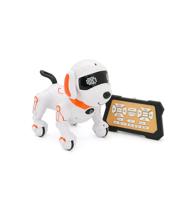 Інтерактивна іграшка собака-робот CX-95 на радіокеруванні. Функції: рух, танці, голосові реакції, сенсорний відгук. Orange. 140х