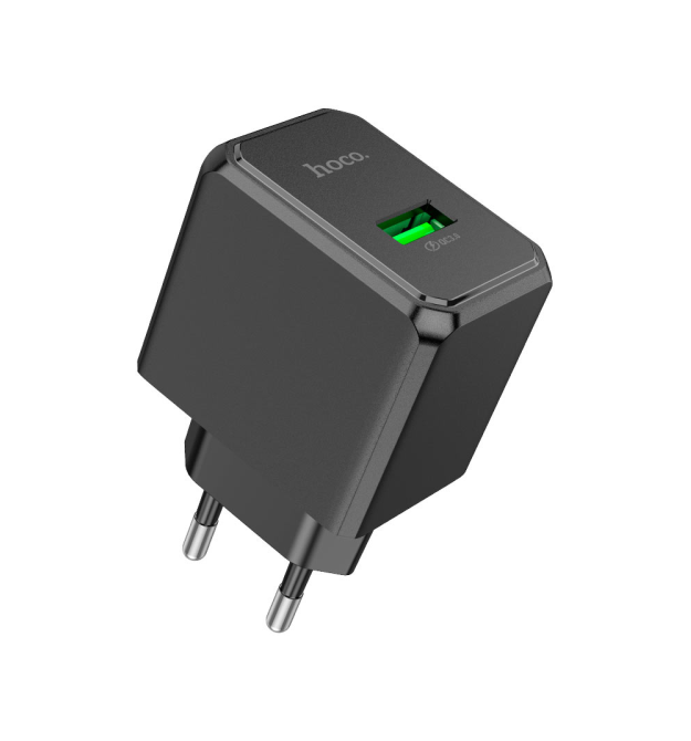 СЗУ 110-240V HOCO CS12A 1xUSB, 18W, Black, Blister