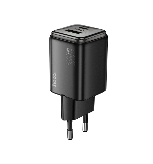 СЗУ HOCO N53 110-240V, PD30W+Q3.0, USB+Type-C, Black, Box