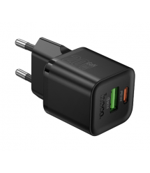 СЗУ HOCO N65 110-240V, PD20W+Q3.0,USB+Type-C, Black, Blister