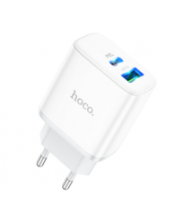 СЗУ HOCO C105A 110-240V, PD20W+Q3.0,USB+Type-C, White, Blister