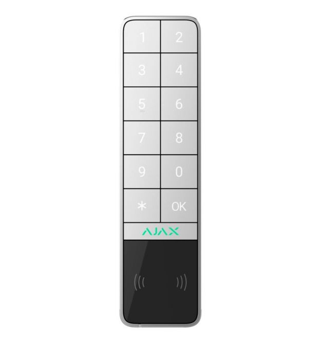 Беспроводная клавиатура Ajax KeyPad Outdoor Jeweller (8EU) ASP white