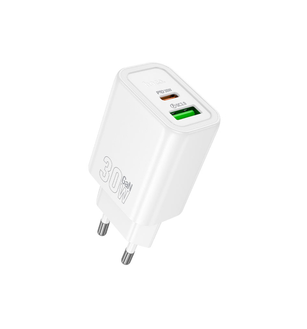 СЗУ HOCO N63 110-240V, PD30W+Q3.0, USB+Type-C, White, Box