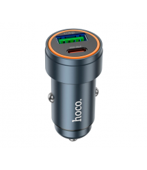 АЗУ 12-24V HOCO Z57A, USB 3.0+USB-C, 3A, PD30W+QC3.0, Black, Box