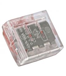 Клема швидкозатискна 3-контактна, універсальна, 0,5-6 мм², прозора, ТОКО