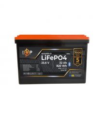 Аккумулятор LP LiFePO4 25,6V - 32 Ah (820Wh) (BMS 40А/32A) пластик Smart BT