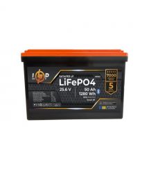 Акумулятор LP LiFePO4 25,6V - 50 Ah (1280Wh) (BMS 80A/50А) пластик Smart BT