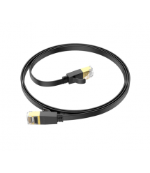 Патч-корд литий HOCO US07, FTP, RJ45, Cat.6, 1,0m, чорний