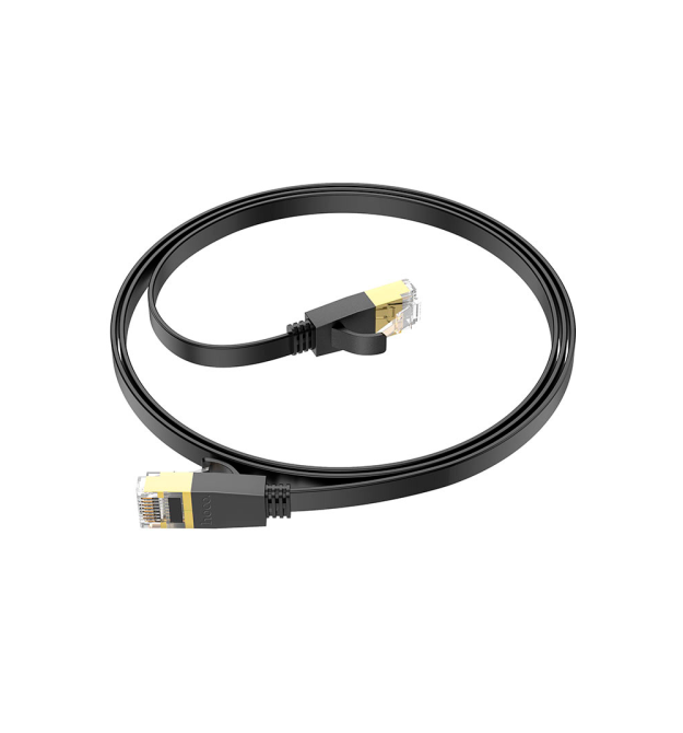 Патч-корд литий HOCO US07, FTP, RJ45, Cat.6, 1,0m, чорний