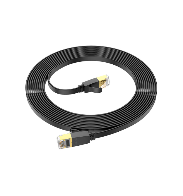 Патч-корд литий HOCO US07, FTP, RJ45, Cat.6, 5,0m, чорний