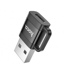 Перехідник HOCO UA31D USB2.0(M) - Type-C(F), Black, Box