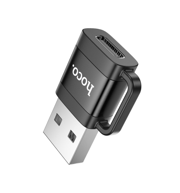 Перехідник HOCO UA31D USB2.0(M) - Type-C(F), Black, Box