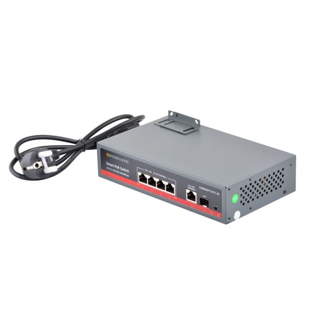 POE Watchdog комутатор FoxGate S5804GP-G1S1-AI (75W)