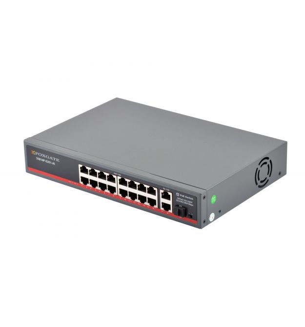POE Watchdog комутатор FoxGate S5816P-G2S1-AI (250W)
