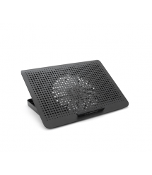 Підставка для ноутбука IceCoorel A18, 10-15.6, 1*180mm 58010% RPM, корпус пластик+алюміній, 2xUSB 2.0, 350x225x26mm, Black, Box,