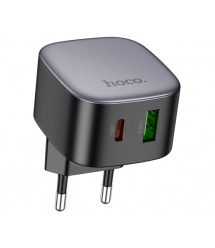 СЗУ HOCO CS32A 110-240V, PD20W+Q3.0, USB+Type-C, Black, Box
